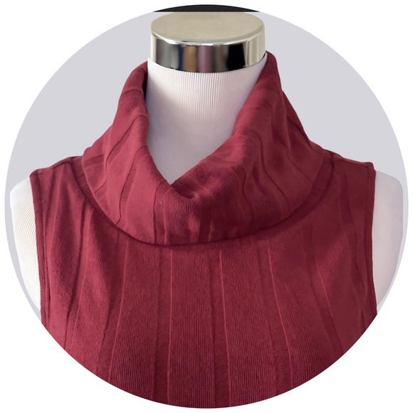 Cowl Neck Sleeveless Sweater Dress - Picture 2 of 2